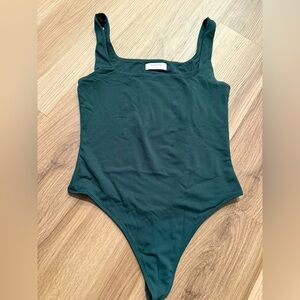 Babaton Dark Green Thong Body Suit